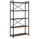 Bogreol Røget eg 80 x 30 x 155 cm Konstrueret træ