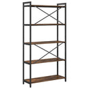 Bogreol Røget eg 80 x 30 x 155 cm Konstrueret træ
