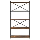 Bogreol Røget eg 80 x 30 x 155 cm Konstrueret træ