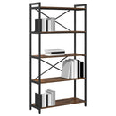 Bogreol Røget eg 80 x 30 x 155 cm Konstrueret træ