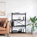 Bogreol Sort eg 80 x 30 x 120 cm Konstrueret træ
