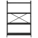 Bogreol Sort eg 80 x 30 x 120 cm Konstrueret træ