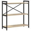 Bogreol 80 x 30 x 85 cm Konstrueret træ Sonoma eg