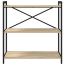 Bogreol 80 x 30 x 85 cm Konstrueret træ Sonoma eg