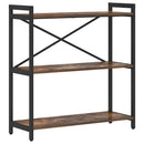 Bogreol Røget eg 80 x 30 x 85 cm Konstrueret træ