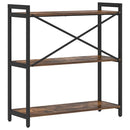 Bogreol Røget eg 80 x 30 x 85 cm Konstrueret træ