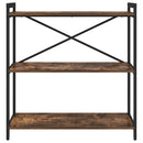 Bogreol Røget eg 80 x 30 x 85 cm Konstrueret træ