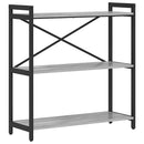 Bogreol 80 x 30 x 85 cm Konstrueret træ Grå sonoma-eg