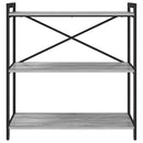 Bogreol 80 x 30 x 85 cm Konstrueret træ Grå sonoma-eg