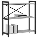 Bogreol Grå sonoma-eg 80 x 30 x 85 cm Konstrueret træ