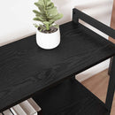 Bogreol 80 x 30 x 50 cm Konstrueret træ Sort eg