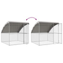 Hønsebur 2 pcs Sølv 400 x 200 x 200 cm Stål og PE