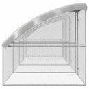 Hønsebur 4 pcs Sølv 800 x 200 x 200 cm Stål og PE