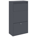 Pakke drop boks med opbevaring Antracit 44 x 22 x 82 cm Stål