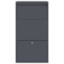 Pakke drop boks med opbevaring Antracit 44 x 22 x 82 cm Stål