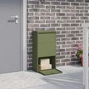Pakke drop boks med opbevaring Oliven grøn 44 x 22 x 82 cm Stål