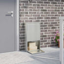 Pakke drop boks med dør Sølv 44 x 22 x 82 cm Galvaniseret stål