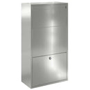 Pakke drop boks med dør Sølv 44 x 22 x 82 cm Galvaniseret stål