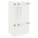 postkasse med opbevaring med dør Hvid 30 x 20 x 55 cm Stål