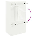 postkasse med opbevaring med dør Hvid 30 x 20 x 55 cm Stål
