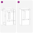 postkasse med opbevaring med dør Antracit 30 x 20 x 55 cm Stål