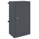 postkasse med opbevaring med dør Antracit 30 x 20 x 55 cm Stål