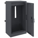 postkasse med opbevaring med dør Antracit 30 x 20 x 55 cm Stål