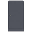 postkasse med opbevaring med dør Antracit 30 x 20 x 55 cm Stål