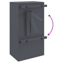 postkasse med opbevaring med dør Antracit 30 x 20 x 55 cm Stål
