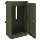 postkasse med opbevaring Olivengrøn 30 x 20 x 55 cm Stål