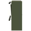 postkasse med opbevaring Olivengrøn 30 x 20 x 55 cm Stål