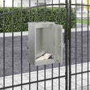 postkasse med opbevaring Sort 30 x 20 x 55 cm Galvaniseret stål