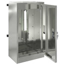 postkasse med opbevaring Sort 30 x 20 x 55 cm Galvaniseret stål