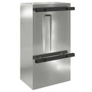 postkasse med opbevaring Sort 30 x 20 x 55 cm Galvaniseret stål