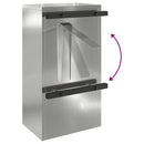 postkasse med opbevaring Sort 30 x 20 x 55 cm Galvaniseret stål