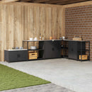 Køkkenopbevaring HATTEM Sort 90 x 50 x 92 cm Stål