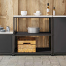 Køkkenopbevaring HATTEM Sort 90 x 50 x 92 cm Stål