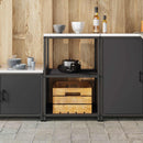 Køkkenopbevaring HATTEM Sort 60 x 50 x 92 cm Stål