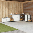Køkkenopbevaring HATTEM Hvid 90 x 50 x 92 cm Stål