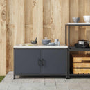 Køkkenopbevaring HATTEM Antracit 90 x 50 x 53 cm Stål