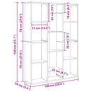 Rumdeler Sort eg 100 x 24 x 140 cm Konstrueret træ