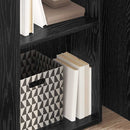 Bogreol Sort eg 40 x 30 x 114 cm Konstrueret træ