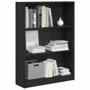Bogreol Sort eg 80 x 24 x 109 cm Konstrueret træ
