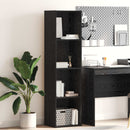 Bogreol Sort eg 40 x 30 x 152 cm Konstrueret træ