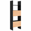 Bogskab Sort eg 60 x 35 x 180 cm Konstrueret træ