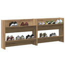 Sko skab 2 pcs Artisan Egetræ 81 x 18 x 60 cm Konstrueret træ