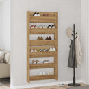 Sko skab 2 pcs Artisan Egetræ 85 x 18 x 90 cm Konstrueret træ