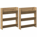 Sko skab 2 pcs Artisan Egetræ 85 x 18 x 90 cm Konstrueret træ