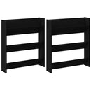 Sko skab 2 pcs Sort eg 86 x 18 x 90 cm Konstrueret træ