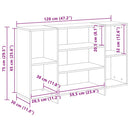 Sideboard Artisan Egetræ 120 x 30 x 75 cm Konstrueret træ